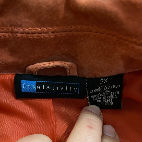 Relativity Coral Leather Jacket - Picture 7 of 8